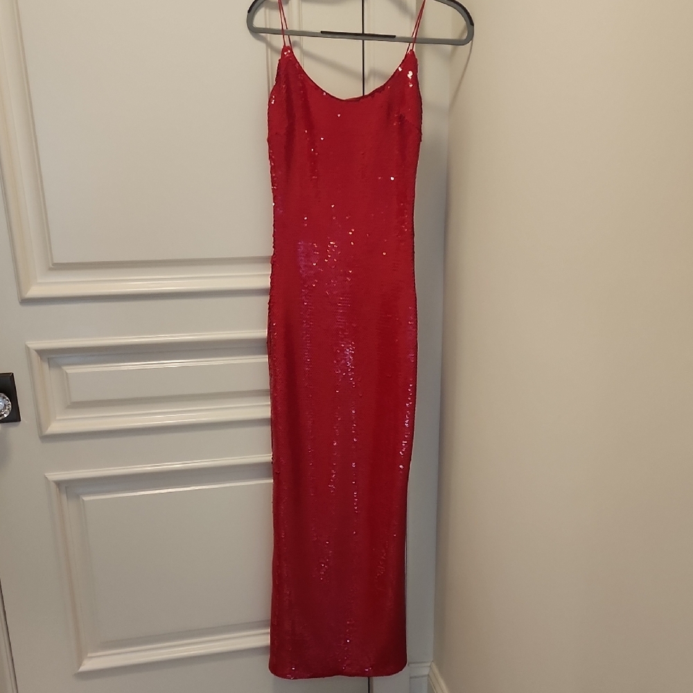 The New ArrivalsElegant Red Sequin Dress
